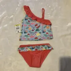 フラミンゴ柄セパレート水着