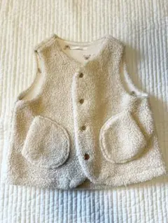 UNIQLOベビー⭐︎ボアフリースベスト ベージュ90cm