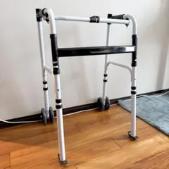 MEDLINE メドライン 折りたたみ式 歩行器 キャスター付き ブルー
