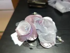 み*ち様 新品　高級ブランド　東京ソワール コサージュ　花形ブローチ ピンクとホ