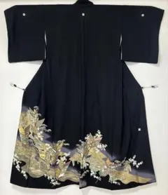 黒留袖 正絹 手描友禅 中古 フォーマル 袷 yzk888