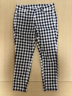 【最大値下げ！】ユニクロ　ギンガムチェック スリムフィットパンツ