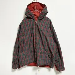 A620★フード付きジャンパー/リバーシブル/クリスマスカラー/ジップアップ/Ｆ