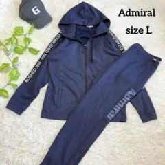 【アドミラルゴルフ】美品 セットアップ サイドロゴ Lサイズ メンズ