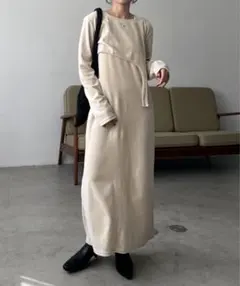 CAPRICIEUX LEMAGE ベロアアシメレイヤードワンピース　Fsize