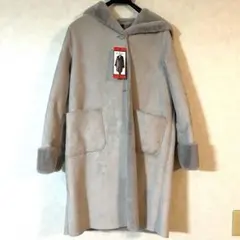 新品タグ付 REI RISÉE 裏ボア フェイクムートンコート M グレー 厚手