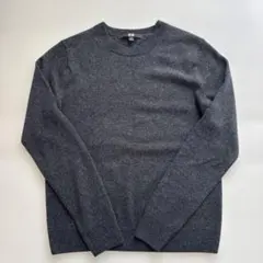 専用⭐︎ユニクロ　UNIQLO カシミヤクルーネックセーター　ダークグレー　S