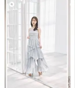 polaura ポローラ クリスタルプリーツティアードワンピース | Mercari