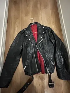 ブラックレザーライダースジャケット