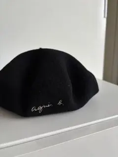 agnès b. 黒いウールベレー帽