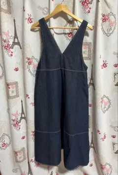 GU デニムジャンパースカート　ネイビー　M