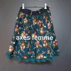axes femme 花柄 フレアスカート