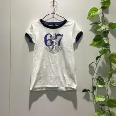 ラルフローレン Tシャツ 130 白 ロゴ プリント 半袖 キッズ トップス