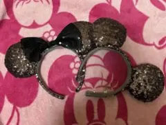 ミッキー耳カチューシャ ブラウン スパンコール