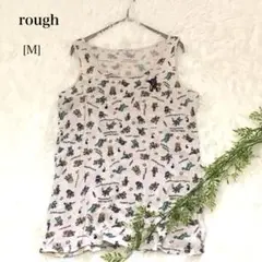 ✨rough ✨ラフ Rマン タンクトップ　ベージュ系M 可愛いキャラクター