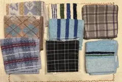 タオルハンカチ、ハンカチセット 8枚セット 新品6枚中古2枚