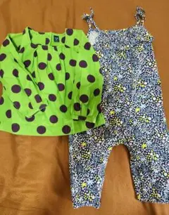 GAP　長袖トップス　H&M　花柄オーバーオール　90