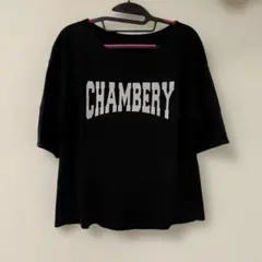 soeur7 CHAMBERY ロゴプリント 半袖Tシャツ ブラック 日本製のサムネイル