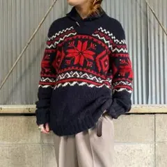 極美品■ポロ ラルフローレン　90s ネイティブ柄　ニット　メンズ　XXL