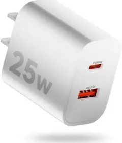 タイプC充電器 PD25W 急速充電器 USB 充電器 ACアダプター白