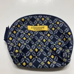 L'OCCITANE ネイビー花柄ポーチ