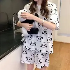 夏新作　レディース　ルームウエア　パジャマ　半袖　可愛い　パンダ
