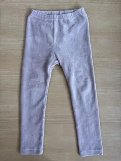 UNIQLO 淡いピンク リブ編み レギンス 110cm