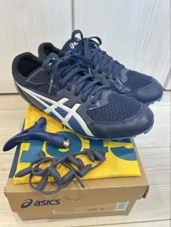 【値下げ】 陸上競技用スパイクシューズ ネイビー/25.5㎝