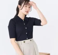 【新品未使用品】≪Oggi.jp4月号掲載≫ ポロニット 半袖のサムネイル