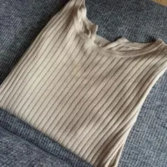 ships リブ編み ベージュ ニット S/M/L