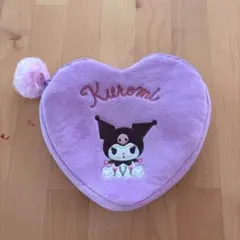 Kuromi ハート型ポーチ パープル メイクポーチ サンリオ クロミ