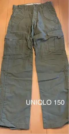 【便利】ユニクロ　UNIQLO 150 ハーフ　パンツ　ウエスト調整可　丈調整可