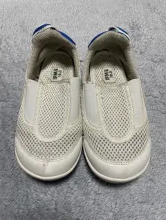 FINE メッシュ上履きシューズ ホワイト/ブルー