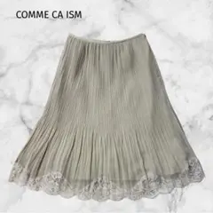＊COMME CA ISM＊【S】プリーツスカート　レース　上品映え　オフィスのサムネイル