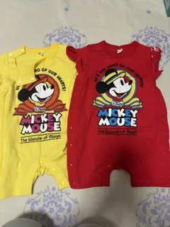 ミッキーマウスロンパース2点セット