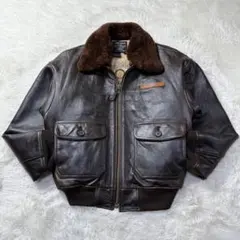 【極美品】AVIREX G-1 フライトレザージャケット ダークブラウン 胸タグ