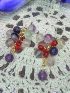 フローライト　ピアス