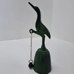 南部鉄器 鷺モチーフ ベル 鋳物 置物　s50