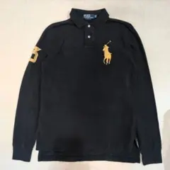 00's ラルフローレン 長袖 ビッグポニー ポロシャツ 短丈 swag y2k