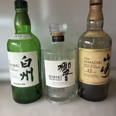 空瓶 山崎12年 白州12年 竹鶴 ピュアモルト ウイスキー 4本セット