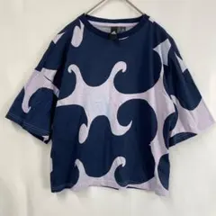 アディダス×マリメッコ 【S】 完売品☆ Tシャツ 総柄  ドロップショルダー