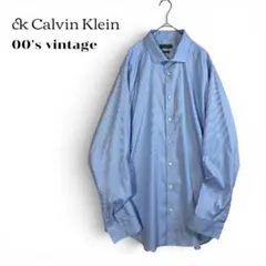 ck Calvin Klein ドレスシャツ サックスブルー ビッグサイズ 古着のサムネイル