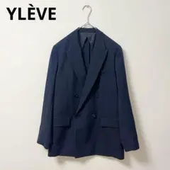 イレーヴ　テーラードジャケット　レディース　0　ダブルブレスト　絹　紺　スーツ 2026年最新】YLEVE カラー：ネイビー系 レディース テーラード