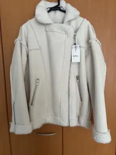 GRL フェイクファー ジャケット ホワイト