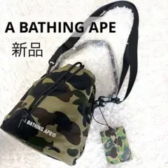 【新品】A BATHING APE カモフラージュ 迷彩 巾着 ショルダーバッグのサムネイル
