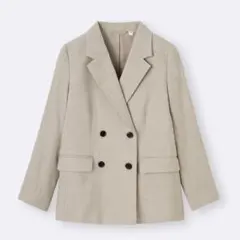 GUダブルブレストジャケットZ ベージュSサイズ