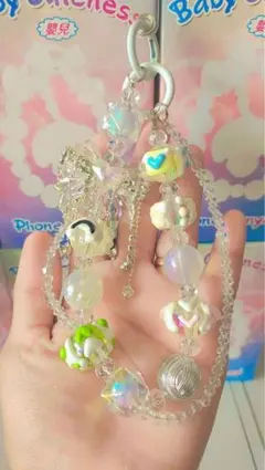 ハンドメイド 携帯電話ストラップ ビーズ
