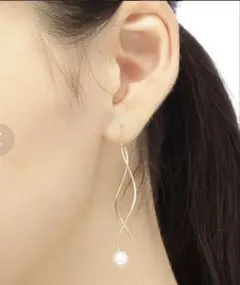 美品TAKE-UP テイクアップ パールハチノジチェリーズピアス K10 K18