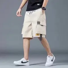カーゴショートパンツ 多ポケットワークショートパンツ メンズ ハーフパンツ
