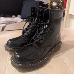 美品 フランス購入 Dr. Martens パテントレザー 8ホールブーツ